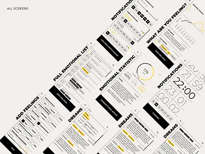 What are you feeling? app bauhaus black and white design emotion feeling statistic typography ui ux vector web