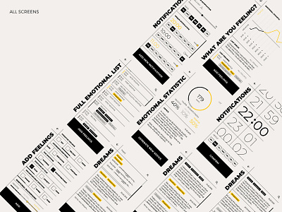 What are you feeling? app bauhaus black and white design emotion feeling statistic typography ui ux vector web