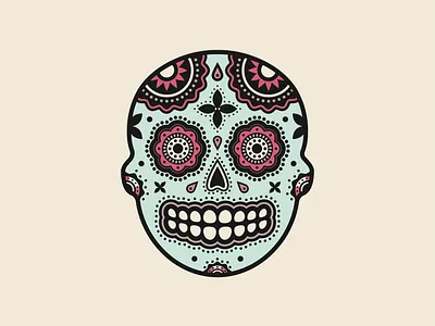 Sugar Skull design flat illustration minimal sugarskull vector