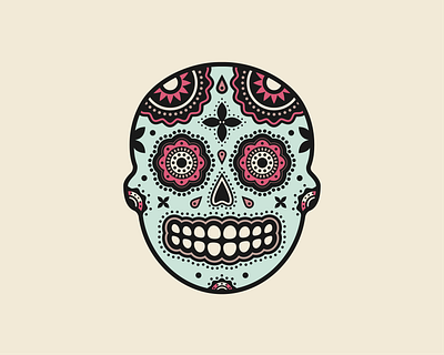 Sugar Skull design flat illustration minimal sugarskull vector