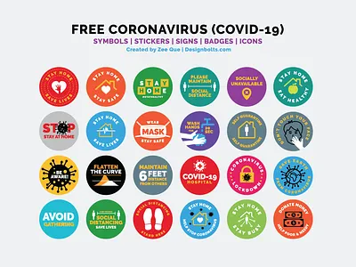 Free Coronavirus / Covid-19 Stickers, Symbols, Badges & Icons coronavirus coronavirus badges coronavirus icons coronavirus stickers coronavirus symbols covid 19 covid19 free vector freebie