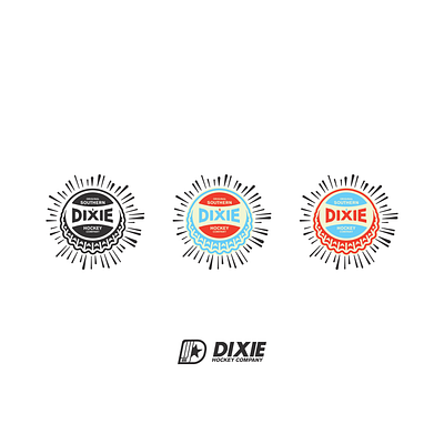 Dixie Hockey - Bottle Cap artwork beer beer league bottle branding cap concept design graphic design icon illustration logo logos vector