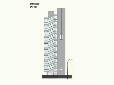 Eros House, Catford architecture brutal building city concrete geometic illustration light london print urban