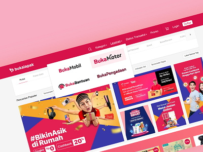 Bukalapak Navigation Concept desktop ecommerce navigation website