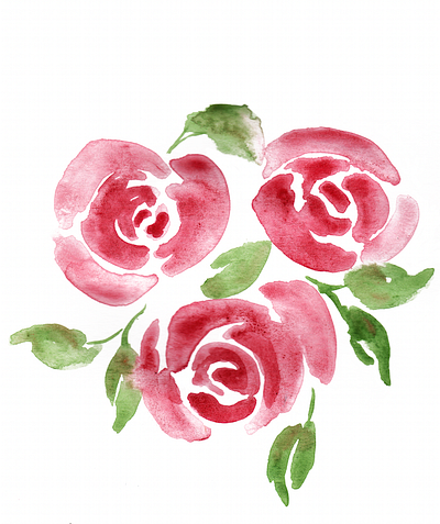 Roses in Watercolor flower illustration roses watercolor watercolor art
