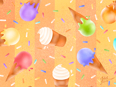 10 - Summer Time art design drawing flat illustration ipad procreate raster texture vector