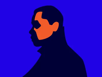 Silhouette Study 1 branding color block design digital art flat illustration minimal profile silhouette vector wit