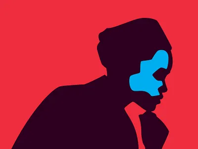 Silhouette Study 3 branding color block design digital art flat illustration minimal profile silhouette vector