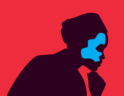 Silhouette Study 3 branding color block design digital art flat illustration minimal profile silhouette vector