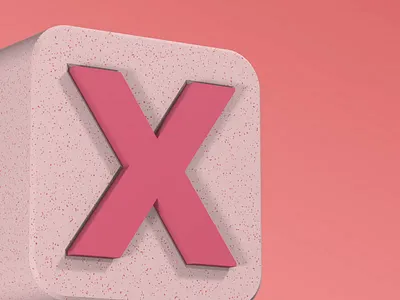 36 Days of Type - X 36daysoftype 3d 3d model animation c4d cinema 4d geometric lettering loop minimal typography