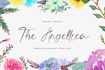The Angellica - Calligraphy Font calligraphy casual classy elegant feminime handdrawn handlettering handwritten ligature logotype luxury modern signature stylish whimsical