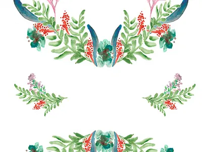 Composition in Watercolor flower flower illustration greens illustration watercolor watercolor art