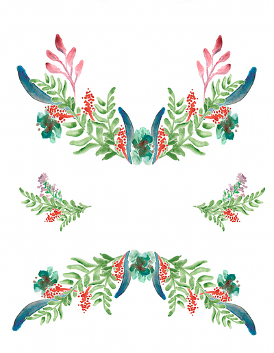 Composition in Watercolor flower flower illustration greens illustration watercolor watercolor art