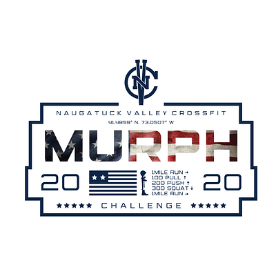 MURPH CHALLENGE 2020 america box challenge crossfit design graphic hero illustration logo memorialday militairy murph wod