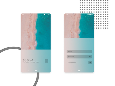 Fluent log-in form acrylic android design fluent fluent design login mobile ui