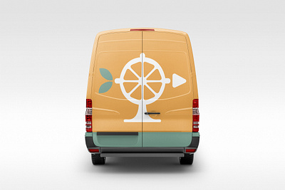 Food Forward - Van Mockup adobe brand branding citrus clites delivery design food forward green illustrator logo mockup orange photoshop produce van