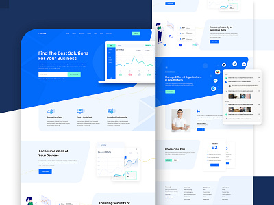 Landing page design for Saas 2020 trend clean ui colorful illustration layout exploration saas saas design saas website typography ui ux