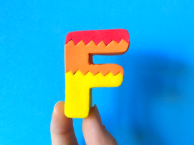 F! 🔥 36daysoftype alphabet fire flame foam handmade letter