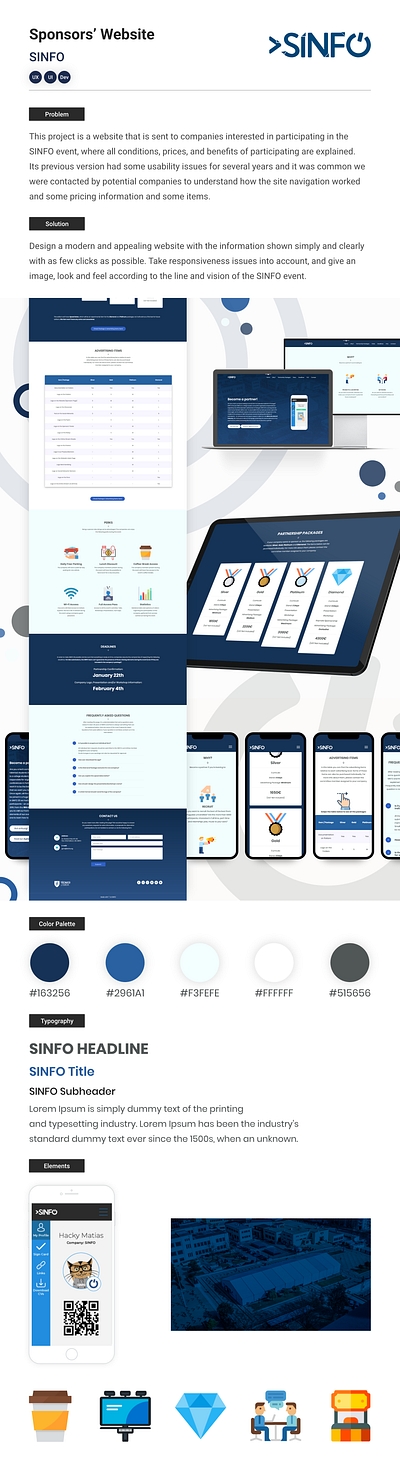 SINFO Sponsors’ Website adobexd css3 html5 javascript ui webdesign website