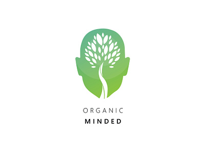 Organic minded logo branding design icon illustration illustrator logo logo design mind minimal organic peace