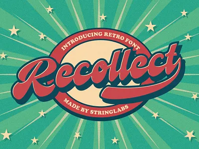 Recollet - Retro Bold Script Font 80s bold calligraphy classic cursive groovy handdrawn handlettering hipster lettering retro script sporty typeface vintage