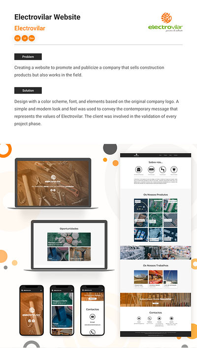 Electrovilar Website adobexd branding css3 html5 javascript ui web webdesign website