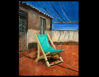 Terrace life during quarantine analogue art artist oil oil paint oil painting painter painting still life stilllife