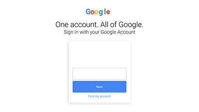 Google Login UI