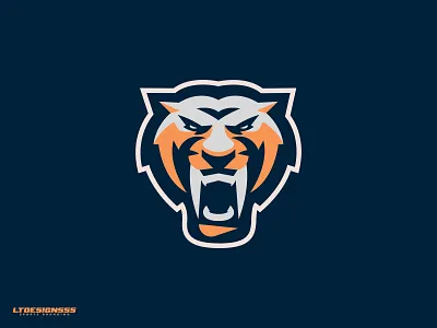 Saber cat logo mascot saber sabertooth sport sports sports design sports logo tiger