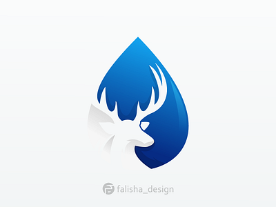 deer logo branding deer design flat icon illustration illustrator logo typography ui vector water