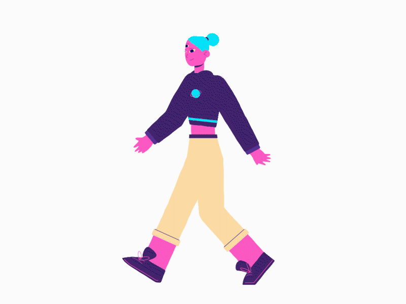 Walking characteranimation loop motiondesign walkcycle woman