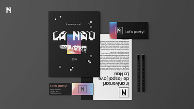 La Nau espai jove brand concept branding design logo stationery