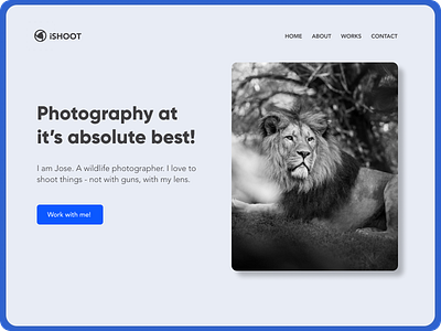 Photography Portfolio Web design design designs flat landing page landing page concept landing page design landing page ui landingpage minimal personal website photography portfolio product design ui ui design ux ux design web website