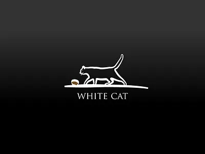 whitw cat logo design illustration logo logotype vector logo vectorart vectors