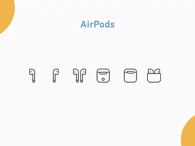 AirPods icons airpods design headphones icons illustration listen music