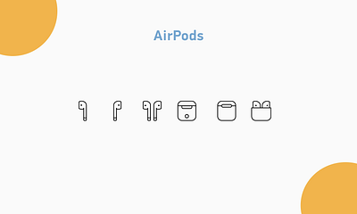 AirPods icons airpods design headphones icons illustration listen music