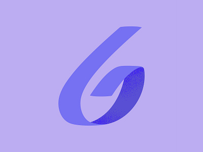 36 Days of Type / 6 36daysoftype brush font letter lettering noise number number6 purple ribbon sansserif scatter six texture type typography vector