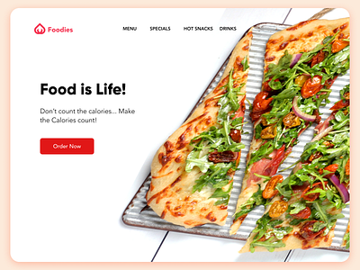 Food delivery header UI design designs flat food food and drink foodie header landing page landing page design landingpage minimal order online personal website portfolio product design ui ux web website