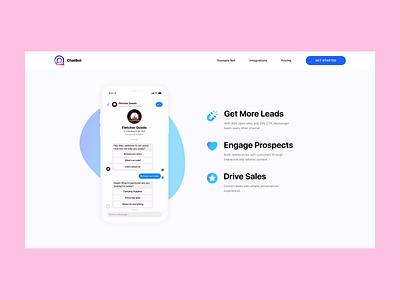 Chatbot benefit benefit chatbots concept design mainpage ui uidesign web