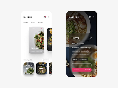 Kaiteki app ui delivery food ios store stores ui