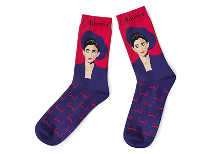 Nairobi - La Casa De Papel - Money Heist 2020 apparel custom design illustration jacquard knitting lacasadepapel lcdp nairobi sock socks sublimation