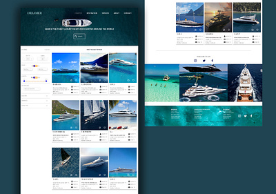 Yatch Charter e-comerce adobe xd design interactive marketplace photoshop shop ui ux web design webdesign website websites xd design xddailychallenge yacht