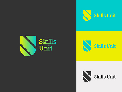 Skills Unit Logo blue and yellow blue and yellow design branding design illustration logo logo mockup minimal design online academy logo online learning online learning logo online skills skills skillshare su logo unit vector