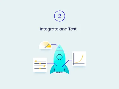 Weavr onboarding gradient integrate integrate and test integration onboarding onboarding illustration payments platform rocket simulation simulator test testing vector vector illustration vibrant