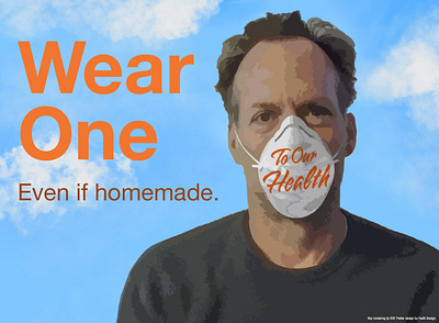 Wear One Poster health mask poster design