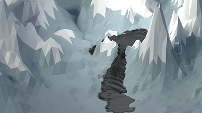 Mountain Drop 3d blender blender3d creative design digital digitalart drop high hold isometric isometric art isometric design low lowpoly mountain render snow water