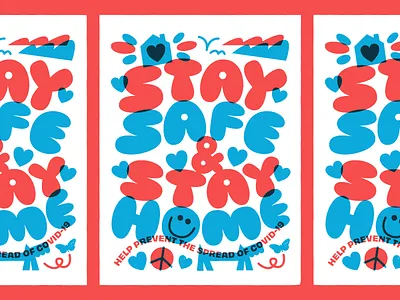 Stay Safe & Stay Home! character covid covid19 design illustration poster print print design vector