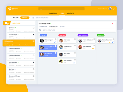 Talent Recruitment Platform - Product Design app design interface product design recruit recruitment talent talent recruitment ui ux web