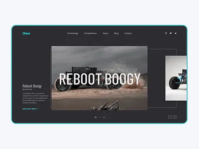 Hero Section animated gif animation landing page minimal motion design slider ui uidesign vehicle web design website