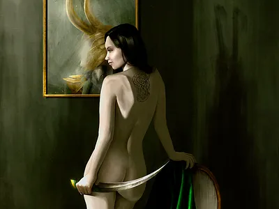 Fan art - Loki beautiful character design digital 2d digital art evil fanart god ilustration loki norse sexy girl